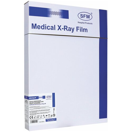 Рентгеновская пленка синечувствительная, SFM X-Ray BF, комплект 100 л 30х40 см, 629039