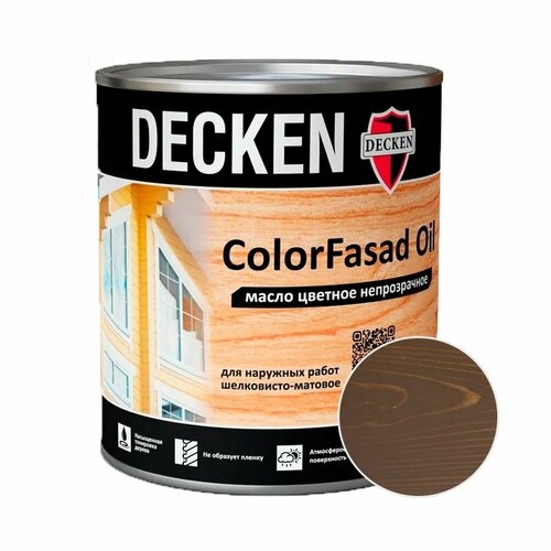 Масло DECKEN Color Fasad Oil Trend Темно-коричневый 0,75 л