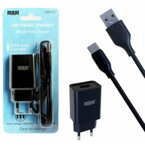 СЗУ MRM MR21t с кабелем Type-C (2.4A, 1 x USB) пульт дистанционного управления для водяного клапана 2 4 ггц wi fi штепсельная вилка стандарта ес австралии сша ес