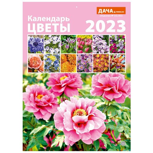 Календарь настенный перекидной на 2023 год (21 см* 29 см). Цветы.