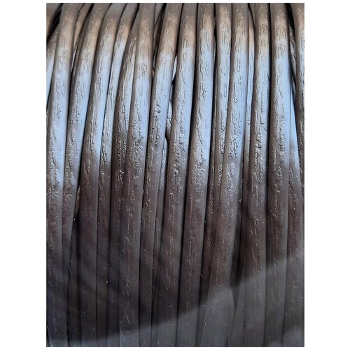 Ротанг искусственный ROTANGOV, ротанг для плетения Полумесяц 100 метров 7мм, Цвет шоколад, текстура кора дерева