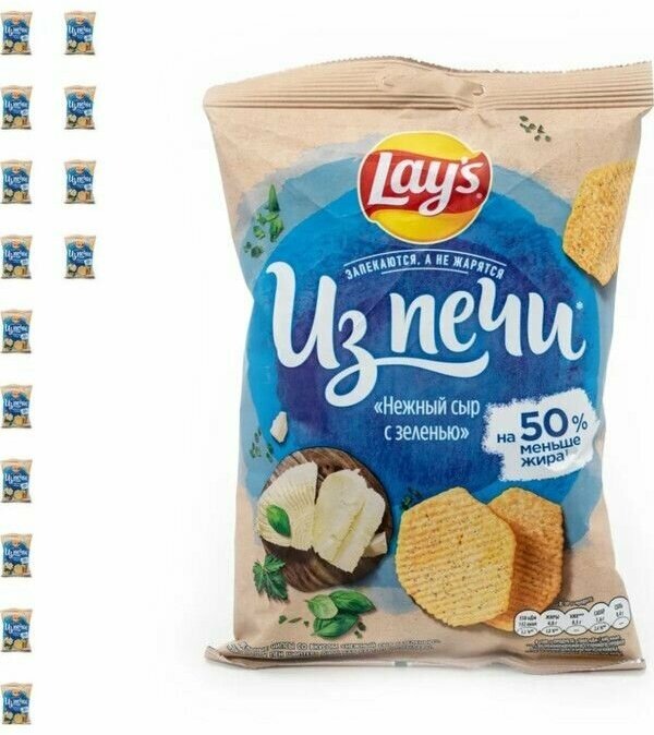 Lay's LAY's из Печи Нежный Сыр с Зеленью 85г, 14 шт