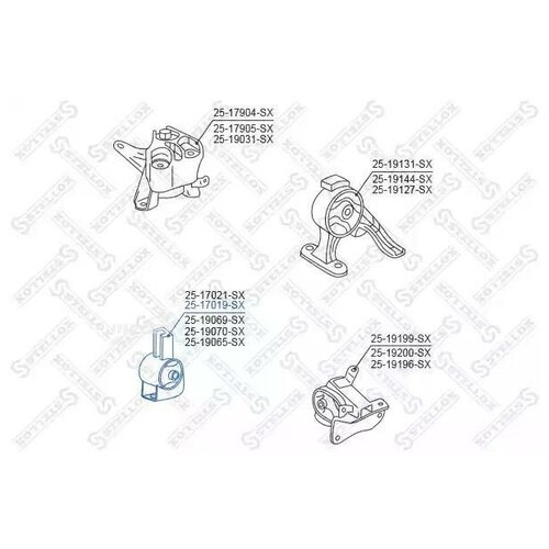 фото Stellox 2517019sx 25-17019-sx_подушка двс передняя\ toyota avensis azt250l/zzt251r 03