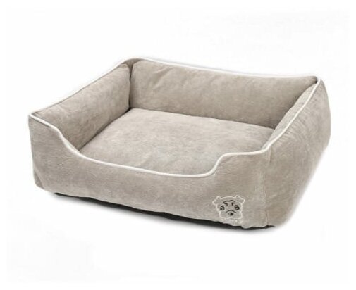 Лежак прямоугольный для собак и кошек серый 60х50 см