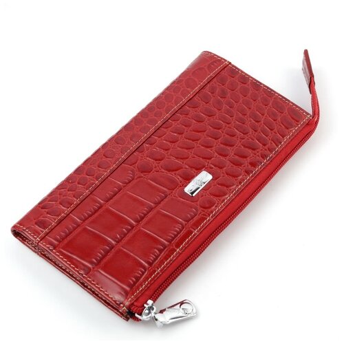 фото Кошелек sergio valentini, фактура под рептилию, красный