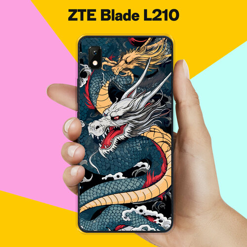 Силиконовый чехол на ZTE Blade L210 Дракон / для ЗТЕ Блейд Л210 силиконовый чехол на zte blade l210 довольная лиса для зте блейд л210