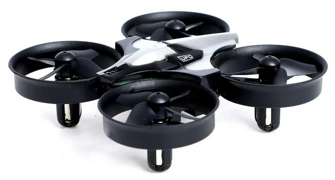 Квадрокоптер радиоуправляемый Flashdrone, работает от аккумулятора, цвет серый