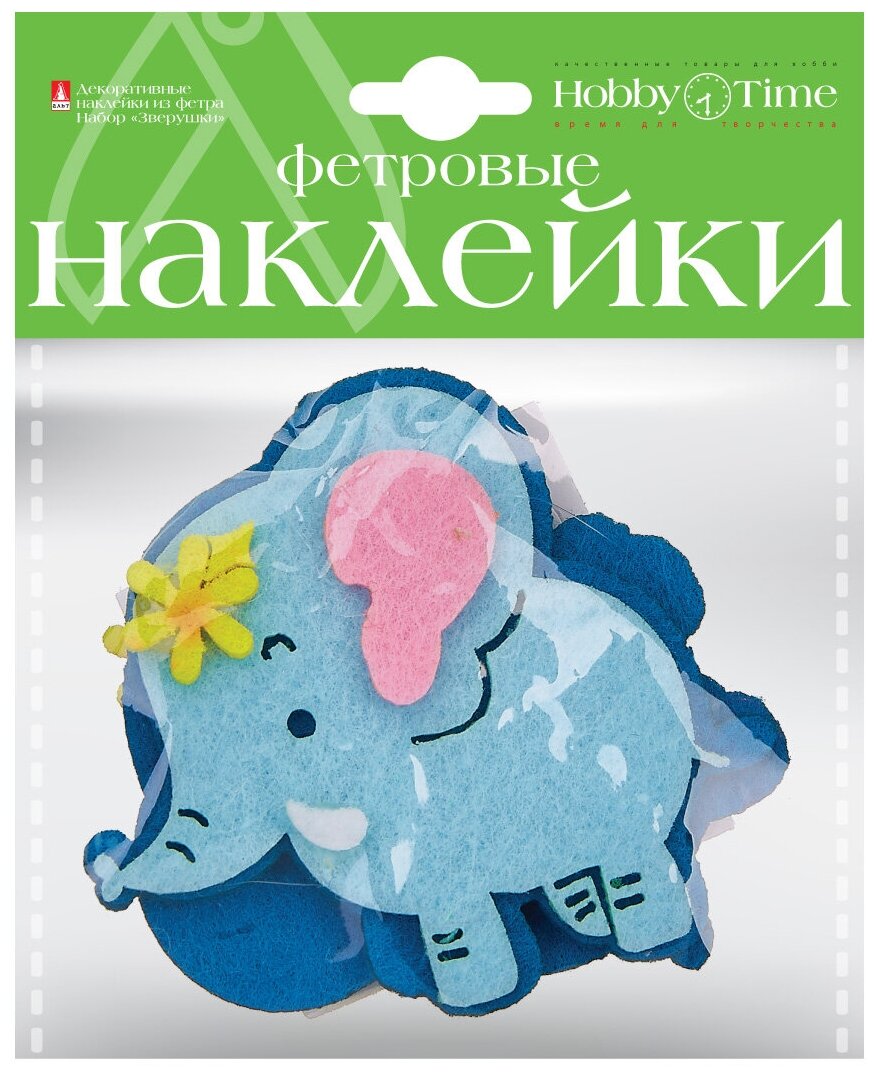 Декоративные наклейки из фетра "ЗВЕРУШКИ" 4 вида (2-093/22) - фото №4