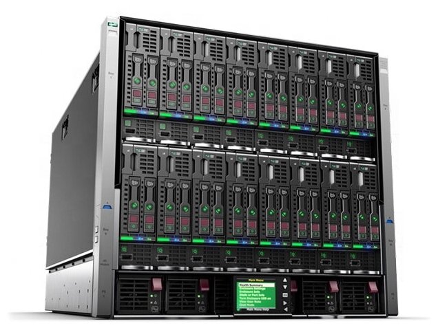 HPE BladeSystem C7000 G3 + 8x BL460 Gen9 (2xXeon E5-2697v3/512Gb DDR4/ 2x1.92Tb SSD) +2x Flex 10/10D