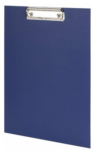Доска-планшет STAFF EVERYDAY с прижимом А4 (225х316 мм), картон/бумвинил россия, синяя, 229052