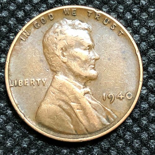 Монета США 1 цент 1940 год #5-о