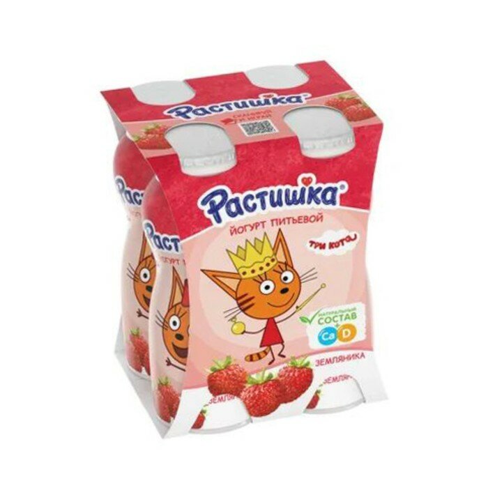 Йогурт питьевой для детей растишка Земляника 1,6%, без змж, 90г - фотография № 10