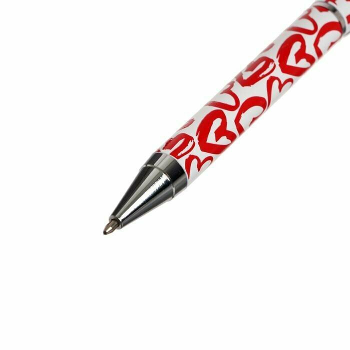 Ручка шариковая "DV. Сердечки. Красные" 0.7 мм, синяя (20-0252/03) - фото №14