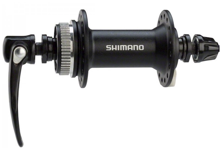 SHIMANO Втулка передн. Shimano Alivio, M4050, 36 отв, C.Lock, черн, QR 133мм, цв. черн.