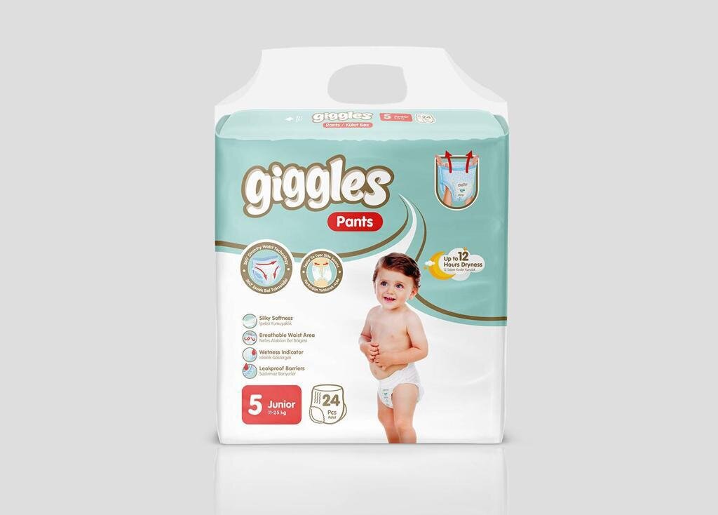 Подгузники Giggles Pants Junior (5) 11-25 кг, 24 штуки