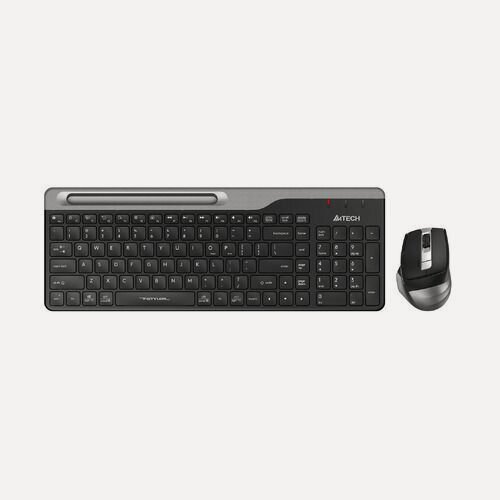 Изображение товара Комплект (клавиатура+мышь) A4TECH Fstyler FB2535C, USB, беспроводной, черный [fb2535c smoky grey]