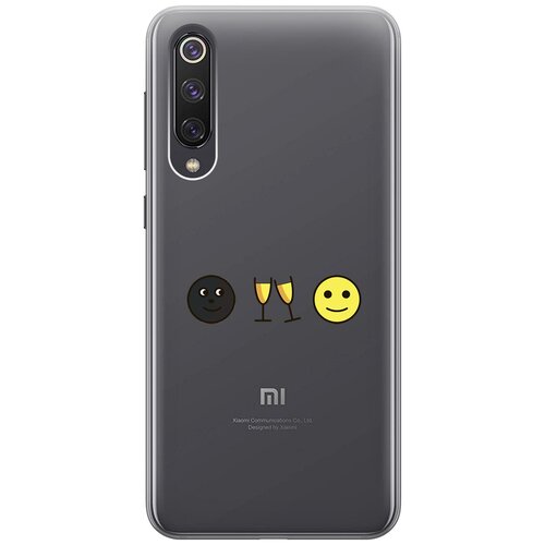 Силиконовый чехол с принтом Cheers! для Xiaomi Mi 9 SE / Сяоми Ми 9 СЕ силиконовый чехол сине желтые мазки на xiaomi mi 9 se сяоми ми 9 се