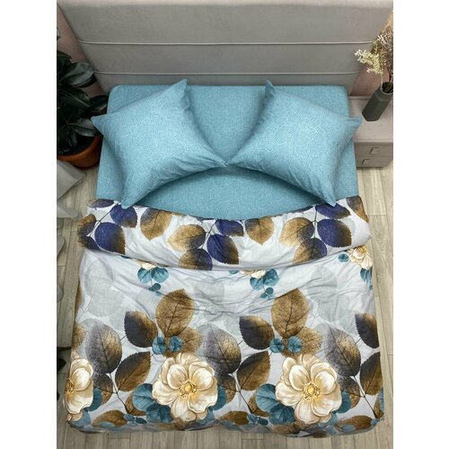 коричневый, бежевый, голубой