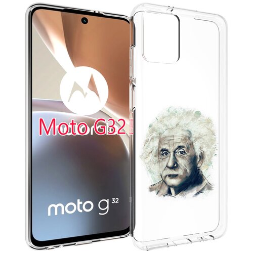 Чехол MyPads Альберт энштейн для Motorola Moto G32 задняя-панель-накладка-бампер