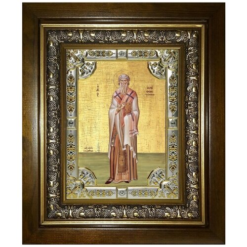 Икона Иерофей Афинский священномученик в деревянном киоте