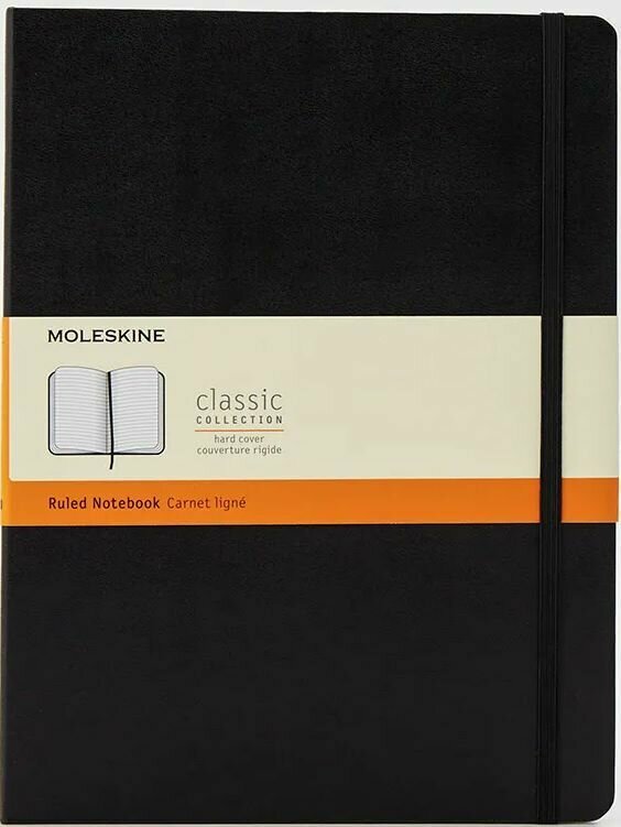 Блокнот в линейку Moleskine CLASSIC (QP090)19х25см, 192стр., твердая обложка, черный - фотография № 7