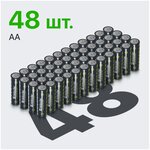 Батарейки алкалиновые Defender LR6-4B AA ( пальчиковые ), 48 штук в коробке - изображение