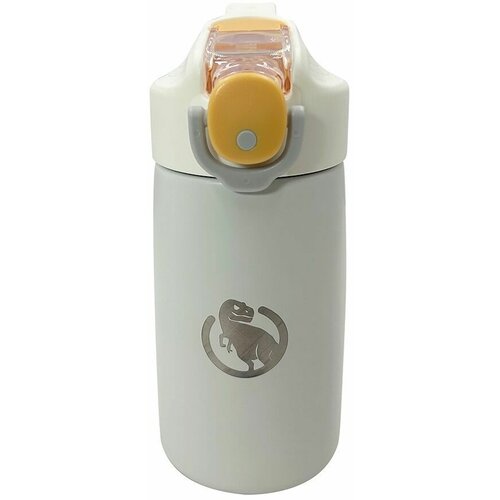 Термос для напитков (термокружка) THEROPOD TP-32 0.4L, нержавеющая сталь, силиконовый поильник под крышкой, белый