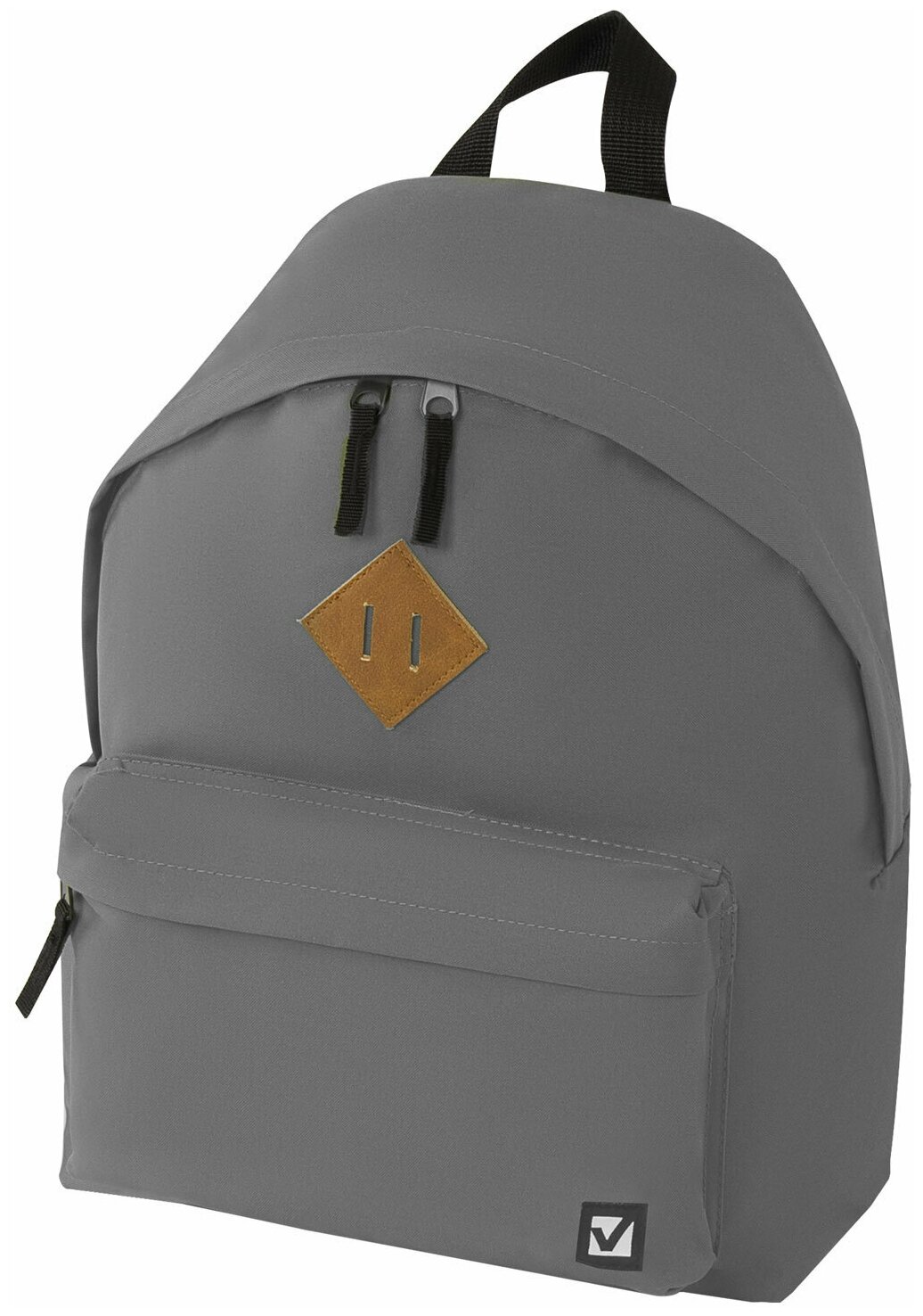 Рюкзак BRAUBERG сити-формат один тон, универсальный, серый, 41х32х14 см, 225380