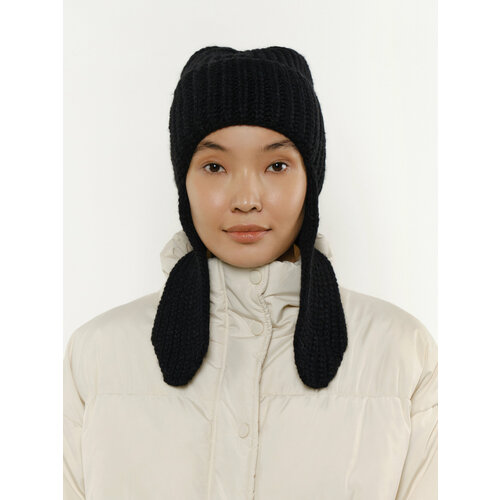 фото Шапка ушанка unu, размер 52/58, черный