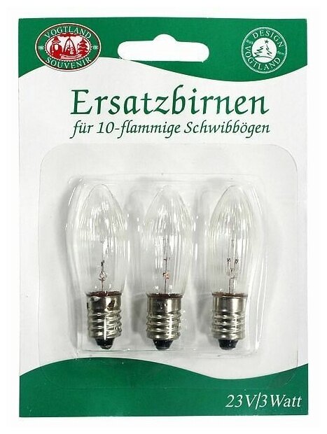 Набор запасных прозрачных ламп, для рождественских горок и светильников, 23 V, 3 штуки, Sigro