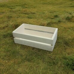 Ящик для хранения реечный ( Кашпо ) деревянный 30х15х10 см ( Без покрытия- Заготовка)