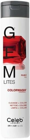 Celeb Luxury Gem Lites Colorwash: Красящий шампунь для яркости цвета (Gem Lites Shampoo), Ruby-Рубин / 244 мл