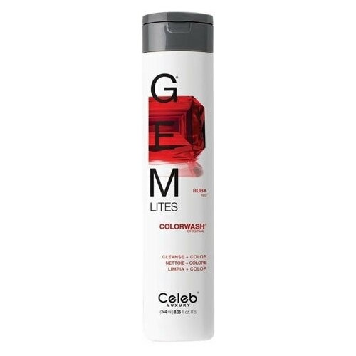 Celeb Luxury Gem Lites Colorwash: Красящий шампунь для яркости цвета (Gem Lites Shampoo), Ruby-Рубин / 244 мл