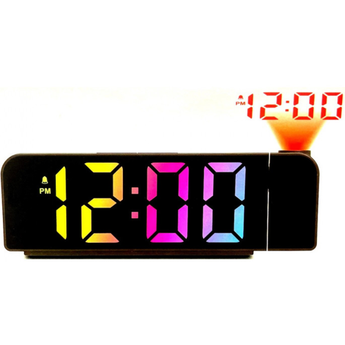 Часы проекционные+дата+температура X8013F (цветной)