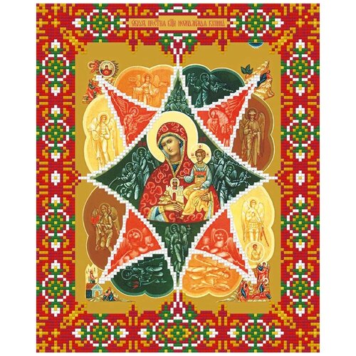 Кристальная (алмазная) мозаика фрея ALVR-174 Икона Божией Матери Неопалимая купина