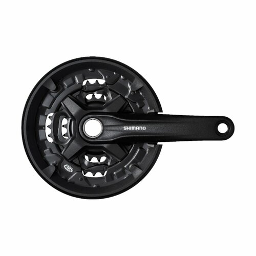 Система Shimano Acera FC-MT210, 30/40/22T, 3x9 ск, 170 мм, интегрированный вал, с кареткой, б/уп. Черный звезда shimano acera fc m391 22t