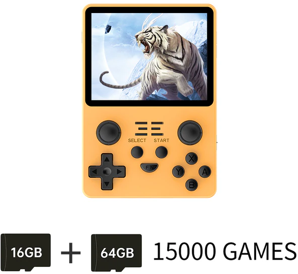 Игровая приставка ( консоль) RGB20S (16GB+64GB）Желтый