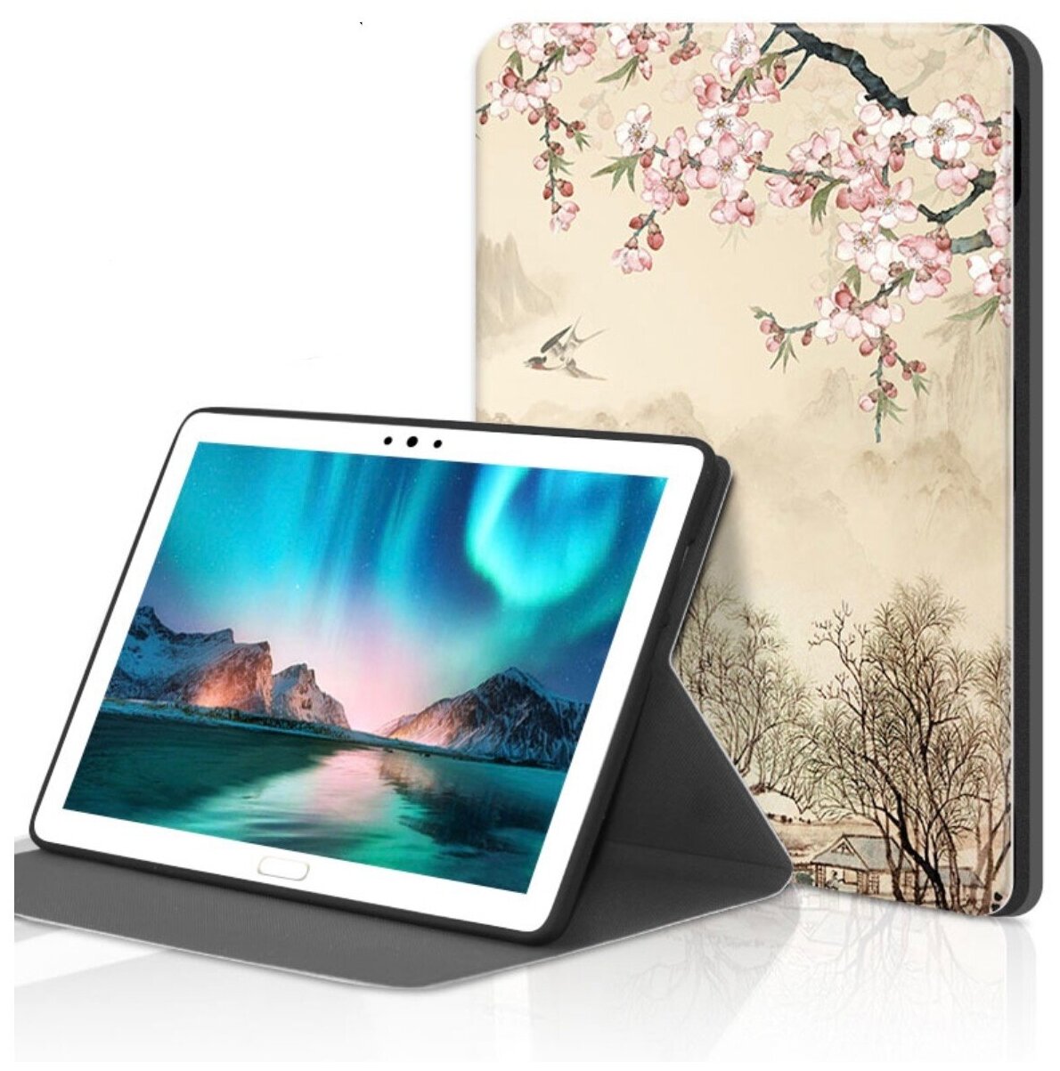 Чехол-обложка футляр MyPads для Huawei MediaPad M5 Lite 10 (BAH2-L09/ W09/ AL10) тонкий с магнитной застежкой необычный с красивым рисунком темат.