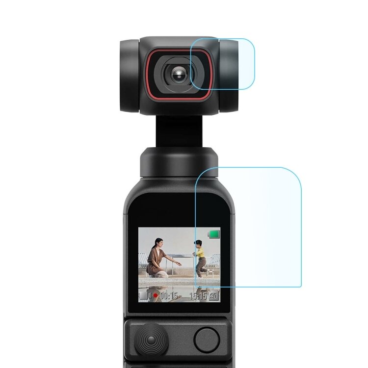Защитные стекла Puluz для экрана и линзы объектива камеры DJI Osmo Pocket 2