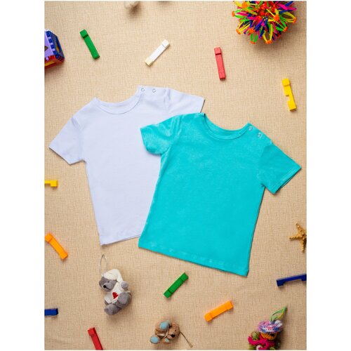 Футболка Chic Panda, размер 68, бирюзовый