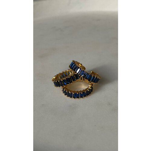 фото Кольцо, размер 17, синий wonder tales