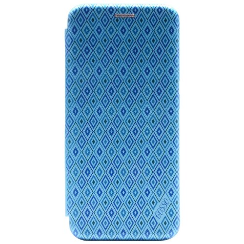 Чехол-книжка на Samsung Galaxy M52 5G, Самсунг М52 с 3D принтом Magic Rhombs голубой чехол книжка на samsung galaxy m52 5g самсунг м52 с 3d принтом magic squares черный