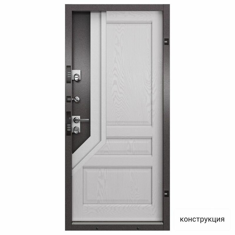 Дверь входная Torex для дома Village 950х2050 левый, тепло-шумоизоляция терморазрыв антикоррозийная защита, замки 4-го и 2-го класса, коричневый/белый - фотография № 5