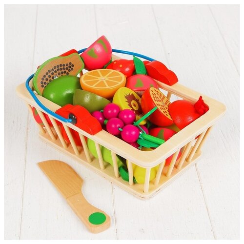 фото Игровой набор «корзина с фруктами», 16 продуктов сима-ленд