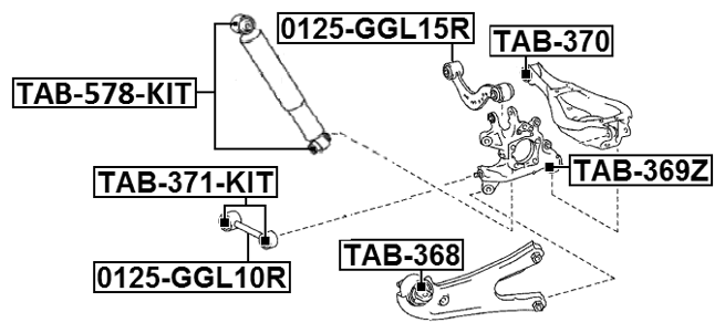 Тяга Lexus Rx270/350/450H 08- Зад.подв. Febest арт. 0125-GGL15R - фотография № 2