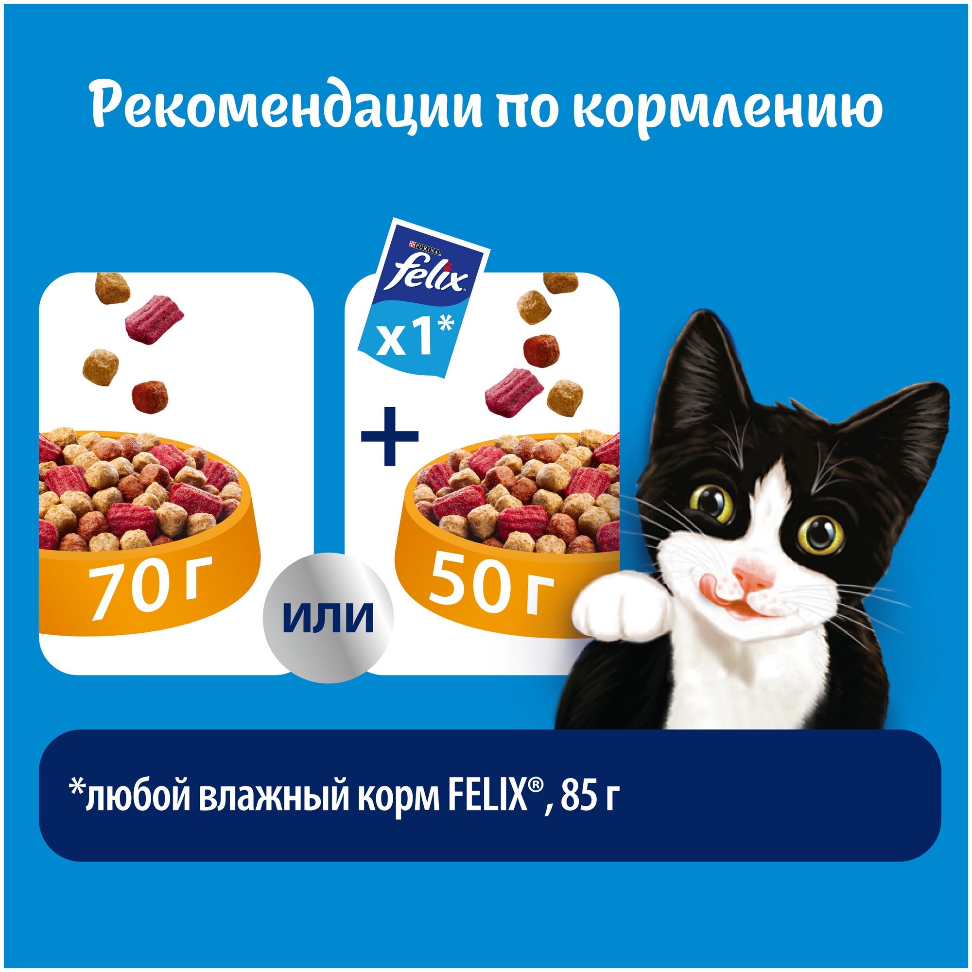 Сухой корм Felix® Двойная Вкуснятина® для взрослых кошек, с мясом 200г - фотография № 6