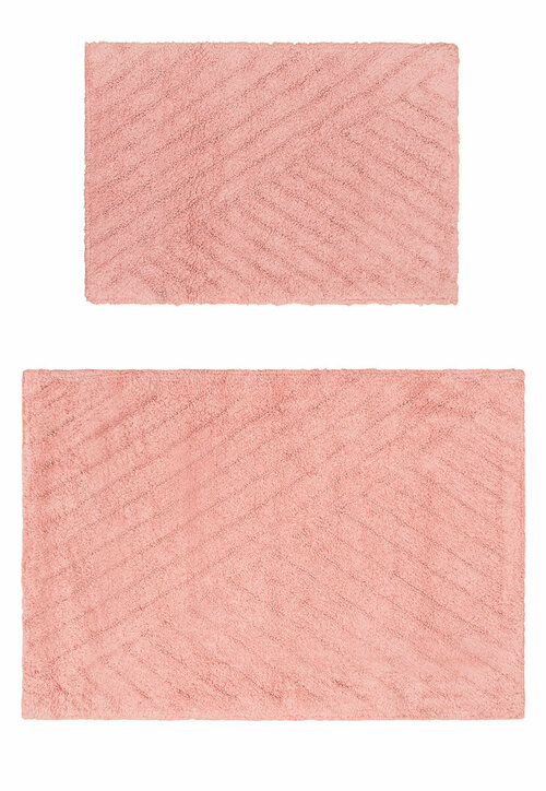 Комплект ковриков 60*90; 40*60 см для ванной, для туалета, розовый Irya Bath Gestro-Rose