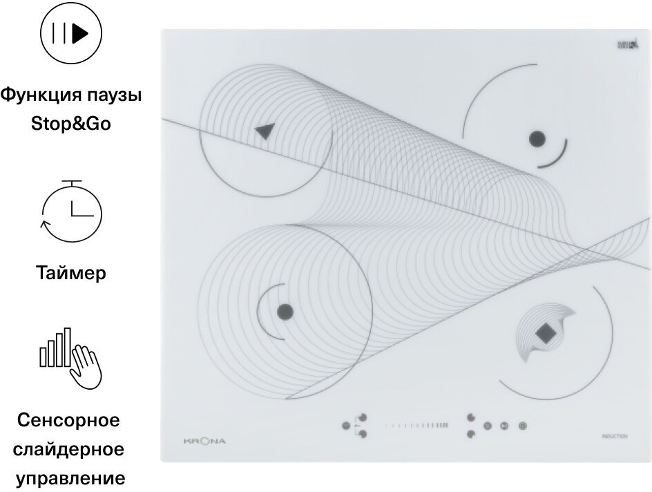Электрическая варочная панель Krona MERIDIANA 60 WH