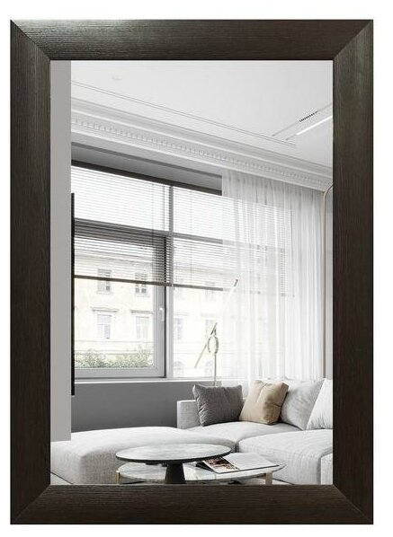 Зеркало настенное «Венге», 50×70 см, рама МДФ, 55 мм - фотография № 6