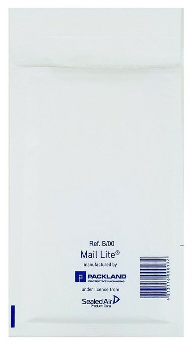 Крафт-конверт с воздушно-пузырьковой плёнкой Mail lite B/00, 12 х 21 см, white